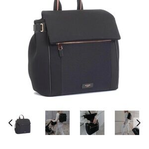 Storksak Black Baby Bag with Gold Zippers